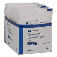Covidien USP Type VII Gauze Sponge Cotton 8-Ply 2 X 2 Inch Square Sterile