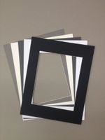 Pack of 5 16x20 Picture Mats, 5 Neutral Colors, with White Core Bevel Cut for 12x16 Pictures