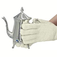 EvridWear Sterling Silver Polishing Cleaning Gloves with Terry Loop Cloth, Tarnish Removal Gloves for Jewelry, Gold, Brass, Copper, Ring, Stainless, Metal, (L/XL Sizing)