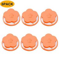 🏚️6 Pcs Floating Pet Fur Catcher Filtering Hair Removal Device Wool Home Cleaning Supplies (Orange)