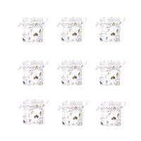 WSERE 50 Pieces Organza Gift Bags Drawstring Packing Bag Wedding Birthday Party Favors Jewelry Mesh Heart Shaped Yarn Bag 7 Colors, 3.6×2.8 inches(White)
