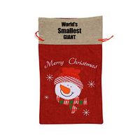 VAbBUQBWUQ World's Smallest Giant Santa Clause Drawstring Candy Goody Toy Gift Stocking Bag Holiday Wrapping Party Favors Presents Decorations