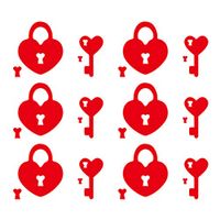 Holibanna 100pcs Red Kraft Paper Gift Tags Heart Lock and Key Shaped Tags Hanging Sign Tags for Christmas Valentines Day Wedding Party Favors Supplies 2 Style