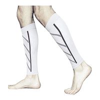 Calf Compression Sleeves for Runners Prevent Shin Splints and Calf Injuries Faster Running (Black)