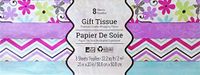 Pink Lavender Purple and Aqua Blue Floral and Chevron Zigzag Patterned and Solid Assortment Pack of Premium Quality Decorative Gift Wrapping Tissue Paper - All Occasion, Birthday, Holiday