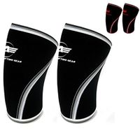 Knee Sleeves (Pair) Compression & Joint Support for Powerlifting, Weightlifting, Crossfit - Great for Squats for Men & Women - Alpha Lifting Gear (Large)