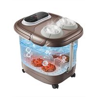 Foot tub Foot Massagers Fully Automatic Footbath Electric Massage Heated Foot Bath Barrel Home thermotherapy Machine Suitable for Family use Massage Tools (Color : Gray, Size : 433732cm)