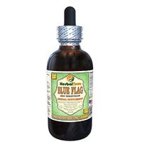Blue Flag (Iris Versicolor) Glycerite, Organic Dried Root Alcohol-Free Liquid Extract (Brand Name: HerbalTerra, Proudly Made in USA) 2 fl.oz (60 ml)
