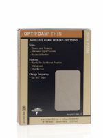 Medline MSC1523EPZ Optifoam Thin Adhesive Dressings, 2" x 3" (Pack of 10)
