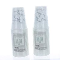 Lot of 50 Plastic Disposable Two Hearts Wedding Cups 16oz