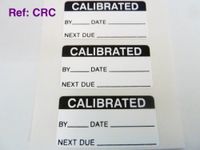 500 Labels Calibrated Labels , Tamper Evident Labels , 40x20mm Rectangle , Black on White , Stickers break up on attempted removal