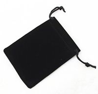 AEAOA Pack of 25 Small Velvet Gift Bags Drawstring Jewelry Pouches Candy Bags Wedding Favors (3" X 2", Black)