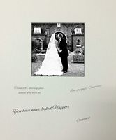 16x20 White Bottom Heavy Signature Mat with Square Opening for 8x8 Picture-Perfect for Weddings, Baby Showers, Anniversaries and More