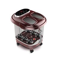 Wenhui Portable Heated Foot Bath Spa W/Shiatsu Auto Massage Rollers, Taiji Massage, Acupuncture Points, Temp Control, LED Screen, Bubble,Digital Adjustable Temp