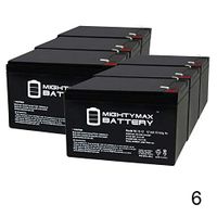 Mighty Max Battery ML15-12 12V 15AH F2 SLA Battery for Hoveround Activa Wheelchair - 6 Pack Brand Product