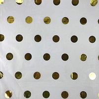 Black Cat Avenue 20" x 30" Printed Tissue Paper for Gift Wrapping, 20-Sheet, Gold Hot Spots Metallic Polka Dots