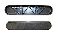Black Plastic Desk Length Wheelchair Armrests Pair, Universal Fit - 1 Pair
