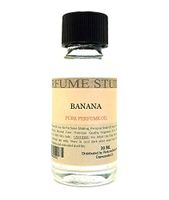 Pure Perfume Oil for Perfume Making, Personal Body Oil, Soap, Candle Making & Incense; Splash-On Clear Glass Bottle. Premium Quality Undiluted & Alcohol Free (1oz, Banana)