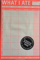 Knock Knock What I Ate Notepad Food and Liquid Drink Tracker (Florescent Orange)
