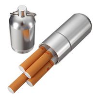 Portable Aluminum Waterproof Keychain Cigarette Case Holder Mini Round Cigarette Key Ring Pocket Pill Drug Organizer
