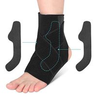 Ankle Support Brace, Adjustable Ankle Brace Breathable Nylon Material Super Elastic Sleeve for Acute Injury Rehabilitation, Effective Relief for Chronic Ankle Pain, Arthritis, Tendonitis, 1 Piece