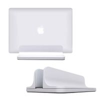Laptop Vertical Stand with Free Hdmi Cable, Aluminium Laptop Dock for Desk, Easily Connect to External Monitor for All Laptop Brands with Screen Up to 17.3inch for Gaming & Surface Book Stand Silver