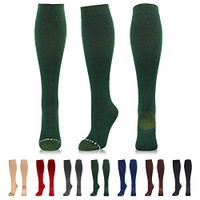 NEWZILL Compression Dress Sock (15-20 mmHg) for Men & Women - Cotton Rich Comfortable Socks - BEST Stockings for Business Casual, Running, Medical, Athletic, Edema, Diabetic (Dark Green, L/XL)