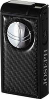 Personalized Visol Infinity Double Torch Carbon Fiber Black Cigar Lighter with Free Laser Engraving