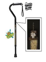 Walking Cane Adjustable Aluminum Gel Grip He Walks with Me Jesus