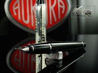 Aurora Ipsilon Quadra Black/Chrome Cap Medium Point Fountain Pen - AU-B14CQN-M