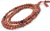 The Art of Cure Healing Jewelry & Mala meditation beads (108 beads on a strand) (goldstone)