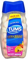 TUMS Ultra 1000 Tablets Assorted Tropical Fruit 160 Tablets (Pack of 12)