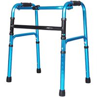 TYJ-USA Walker Child Rehabilitation Walker Aluminum Alloy Light Folding Child Cerebral Palsy Walking Training Armrest (Color : Blue, Size : 42.555cm)
