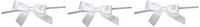 Reliant Ribbon Satin Twist Tie Small Bows, 5/8 Inch X 100 Pieces, White (Тhrее Pаck)