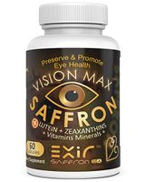 Eye Vision Vitamins - Best Eye Support Supplement for Computer Users with Lutein, Saffron, Zeaxanthin, Meso-Zeaxanthin, Grape Seed Extract + Vitamins Minerals - Vision Max®, 60 Capsules