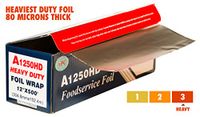 Heavy Duty Aluminum Foil, 12 Inches X 500 Feet, Commercial Industry Grade, Food Service, Wrap, Bulk Thick Super Heavy Duty Roll (1-Pack)