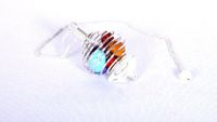 Jet 7 Chakra Tumbled Cage Pendulum Free Booklet Jet International Crystal Therapy Healing Dowsing Crystal