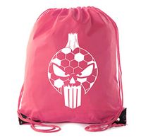 Soccer Party Favors | Soccer Drawstring Backpacks for Birthday Parties, Team events, and much more! - 3PK Pink CA2500SOCCER S6