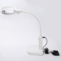 Handheld magnifier High-definition used on the desktop dual LED lights illuminated magnifying glass to read books 2X 5X map folder of newspaper coins and jewelry hobby crafts white Multipurpose person