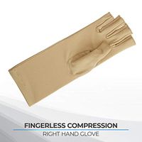 Rolyan Compression Glove, Fingerless Compression Glove for Arthritis for Men & Women, Arthritis Compression Gloves for Carpal Tunnel, Compression Glove for Swelling, Right Hand, Medium, Open Finger