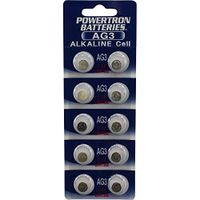 Powertron 10 AG3 Battery AG3 LR41 V3GA RW87 G3 SR41 192 V26A GP192 392A