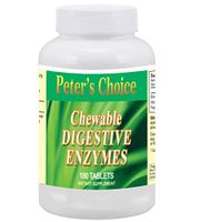 Peter's Choice Chewable Digestive Enzymes, 180 Tablets, Plant Sourced Blend Daily Digestive Enzymes