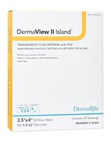 DermaRite Dermaview II Island Transparent Film Dressing with Pad