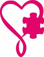 Autism Heart Infinity - Vinyl 6" (color: HOT PINK) decal laptop tablet skateboard car windows stickers