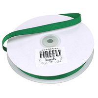 Christmas Gift Wrapping Ribbon (Solid Grosgrain, 3/8-inch x 50-Yard, Emerald Green)