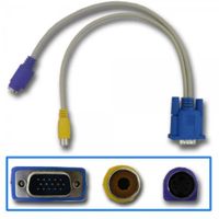 Bargz VGA to S-Video RCA AV Converter Cable