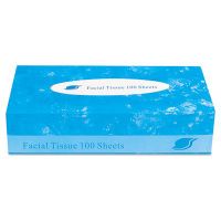 Boxed Facial Tissue, 2-Ply, White, 100 Sheets/Box (9 Cartons)