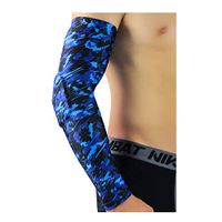 RGA Elbow Pads Compression Sleeves Men Arm Sleeve with Pad for Basketball Football Volleyball Baseball Softball Cycling Running Fishing Tennis Elbow (Blue, L)