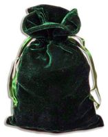 Hunter Green Velvet Pouches (12 pcs)
