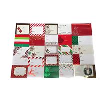 Amosfun 6 Sheets Christmas Gift Tag Stickers Self Adhesive Christmas Name Tags Gift Labels Sealing Stickers for DIY Gift Packing